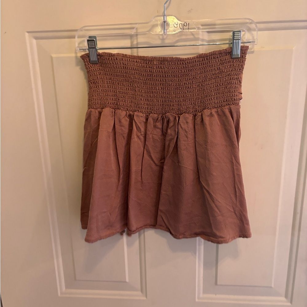 Aerie Tan Mini Skirt - Picture 3 of 8